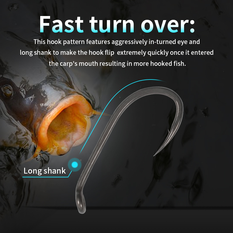 10pcs Carp Fishing Hook Long S - Fishing Hook Assortment 评论和价格