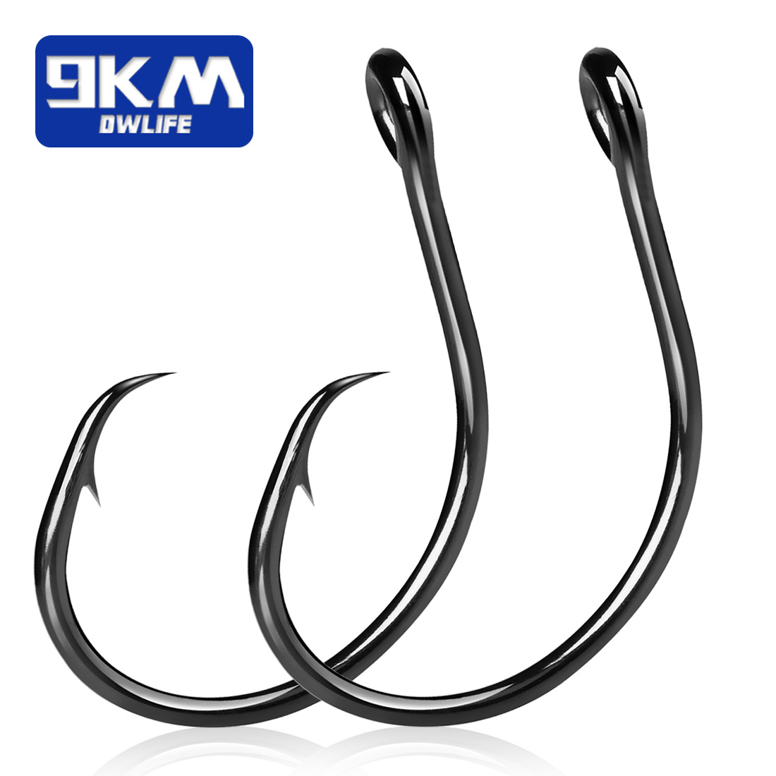 9KM 25-50Pcs Inline Wide Gap C - Fishing Hook Offset 评论和价格