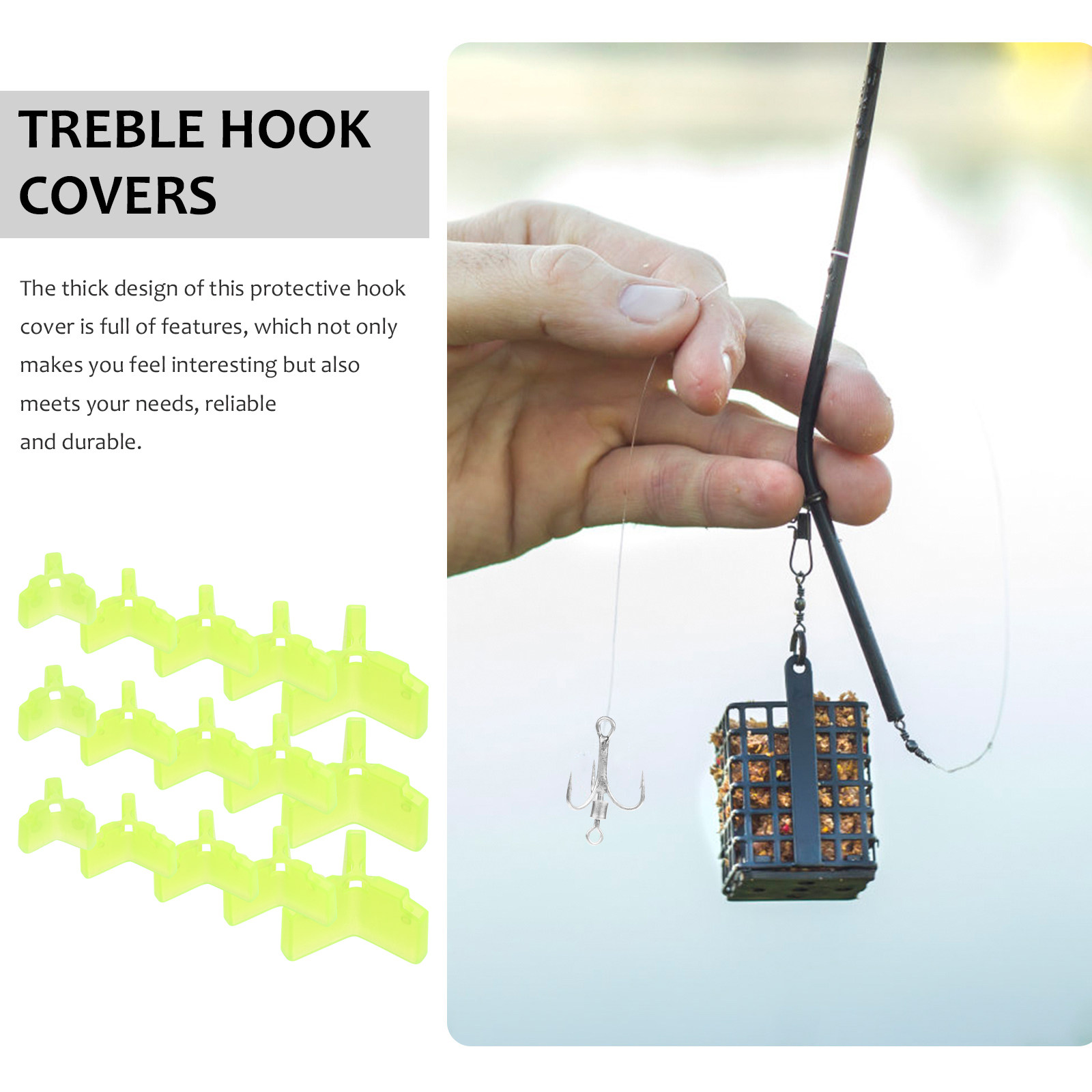 100 Pcs Treble Hook Bonnets Pr - Fishing Hook Treble 评论和价格