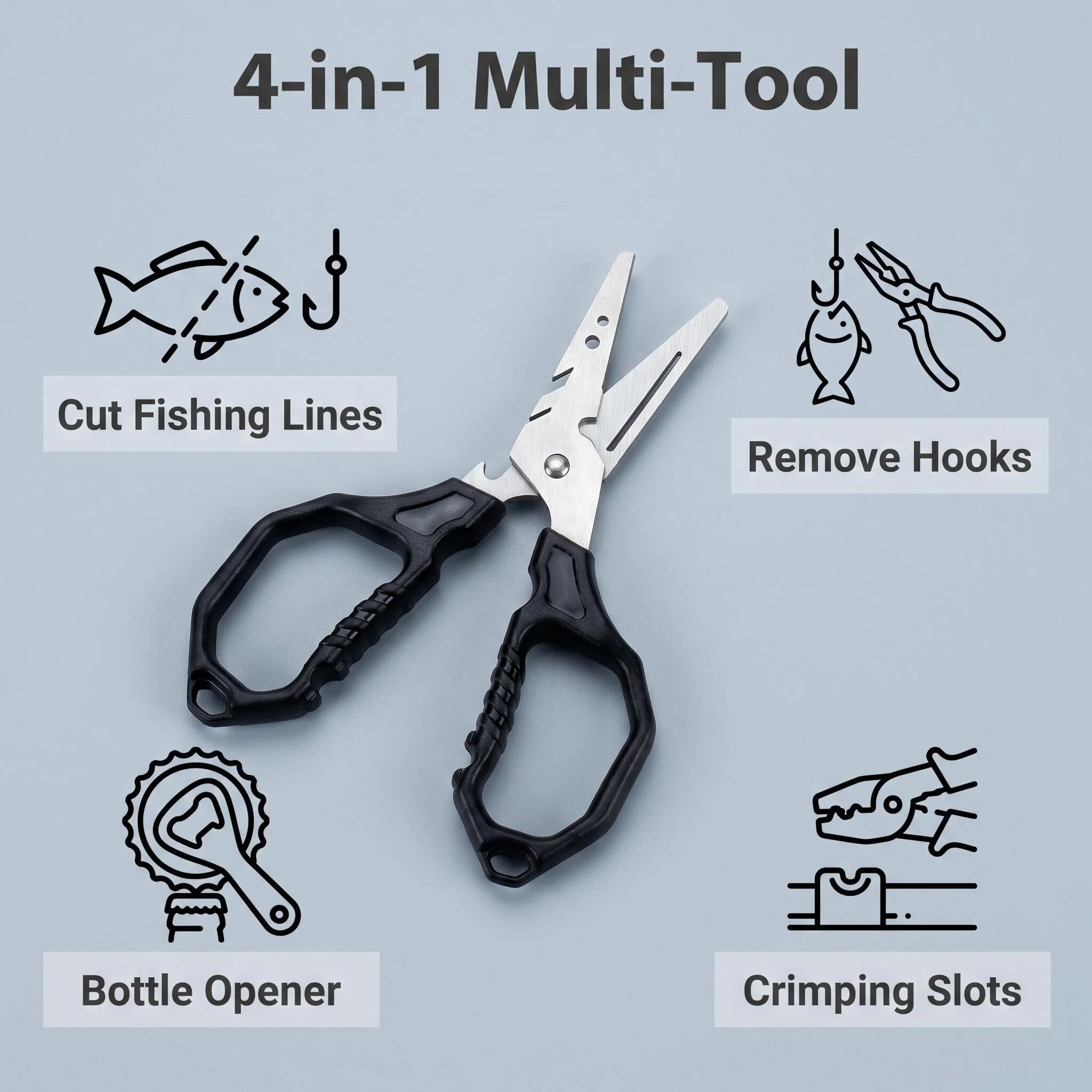 Multifunctional Fishing Scisso - Fishing Hook Sharpener 评论和价格