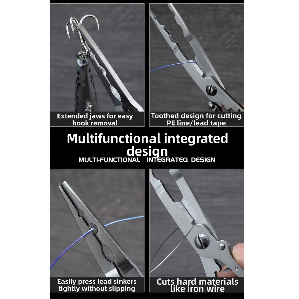 3CR13 Steel Fishing Pliers Mul - Fishing Hook Size 评论和价格