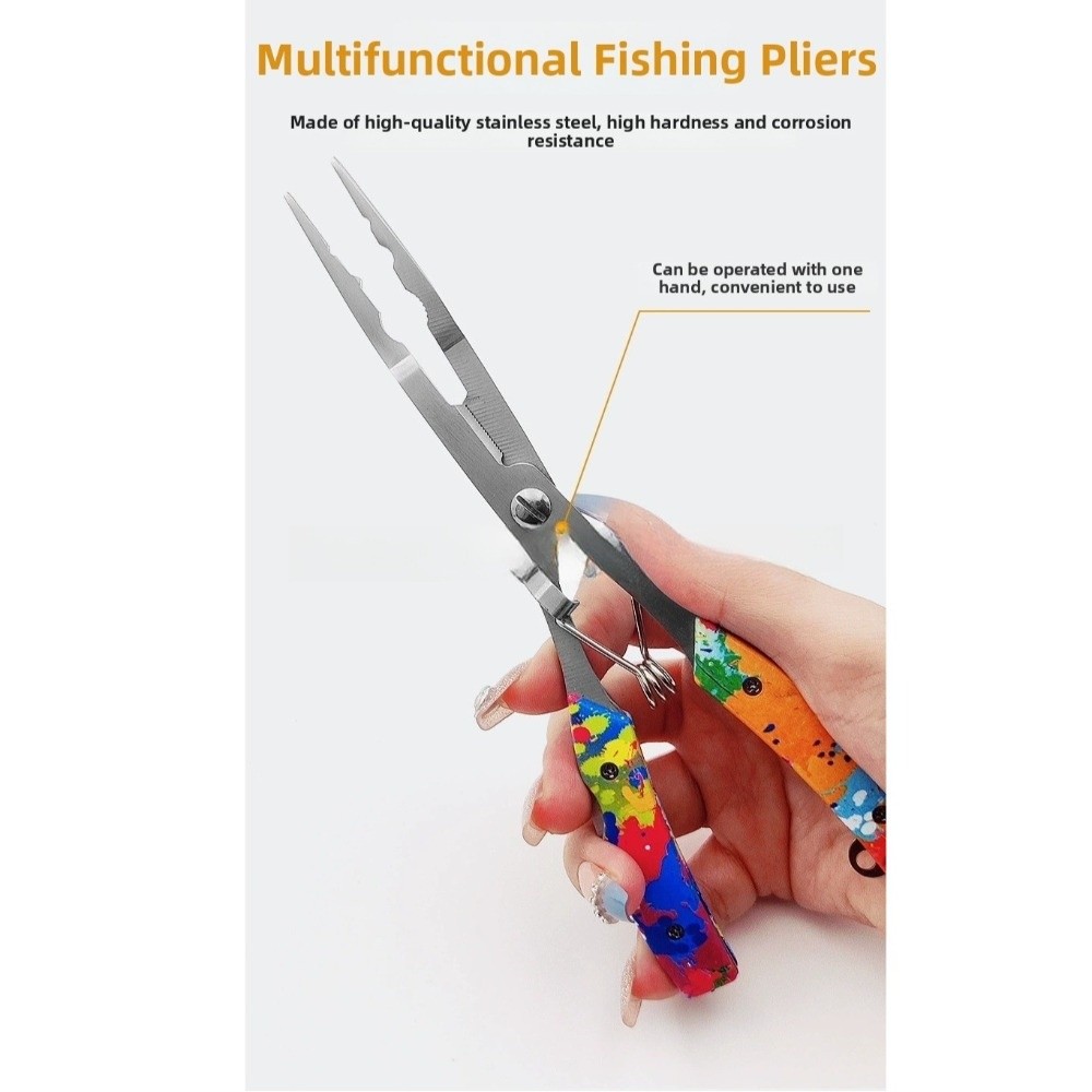 3CR13 Steel Fishing Pliers Mul - Fishing Hook Size 评论和价格